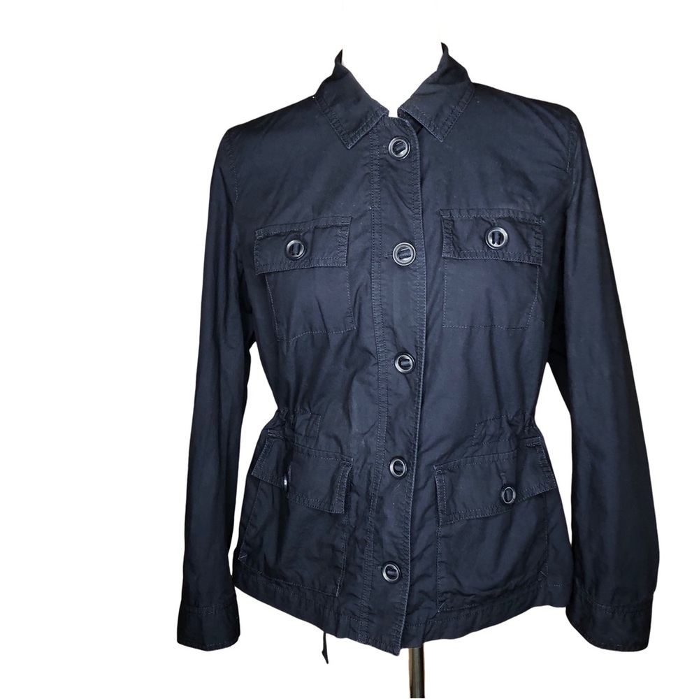 Talbots Navy Utility Jacket | Lined | adjustable waist | MP